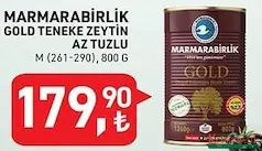 MARMARABİRLİK GOLD TENEKE ZEYTİN AZ TUZLU 800 G MARMARABİRLİK GOLD TENEKE ZEYTİN AZ TUZLU 800 G
